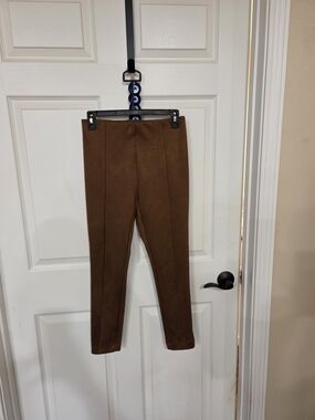LOFT Slim Ankle Ponte Pants in Brown